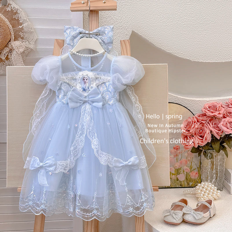 Girls' princess dress -  summer new arrival - stylish children's elsa dress - elsa lolita gown - little girl's birthday dress