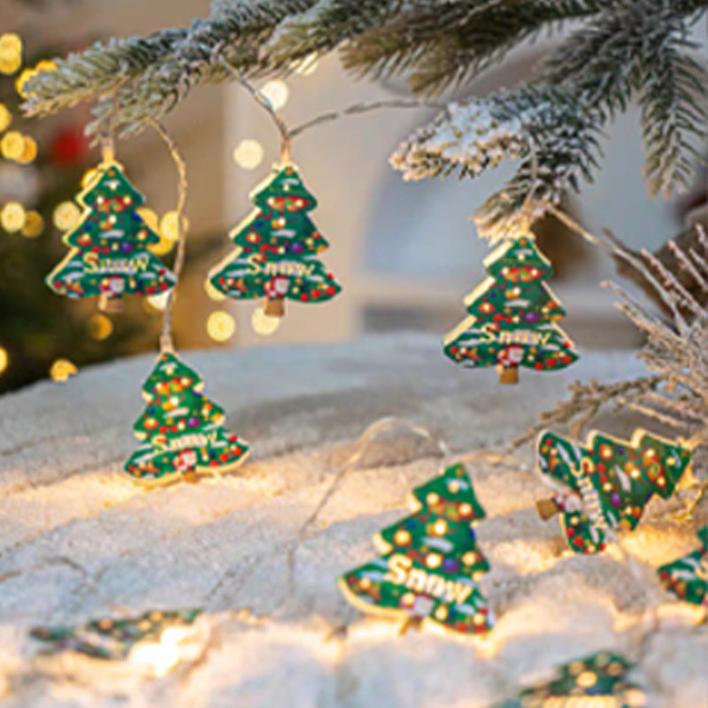 Christmas wrought iron light string, holiday arrangement, birthday party party, shop decoration light beads LED light string colorful lights