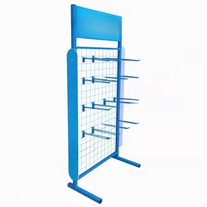 Source Factory Small Metal Store Retail Suspension Product Display Floor Bracket Wire Mesh Panel