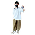 Boys' summer outfit set  new style kids short sleeve mosquito pants casual two-piece set mid-to-large children's clothing boys' clothes