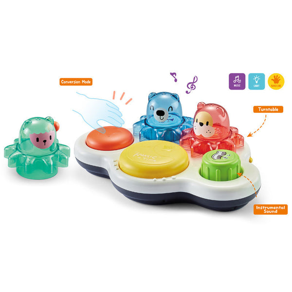 Cross-border  export children's early education hand drum multi-functional music puzzle infant baby enlightenment toy