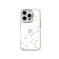 Creamy white cat paw print fishbone design case for apple 17 pro - elegant iphone 18 anti-drop protective cover