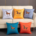 Horse year throw pillow cover sofa cushion simple light luxury high-end silk satin bedroom living room bedside cushion cover