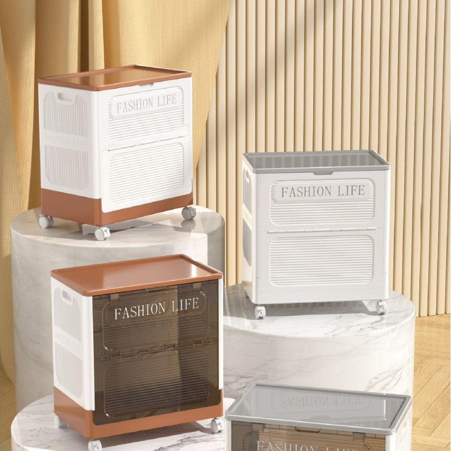 Customized clothes storage box, large capacity storage basket, household flip cover finishing box, foldable quilt storage cabinet