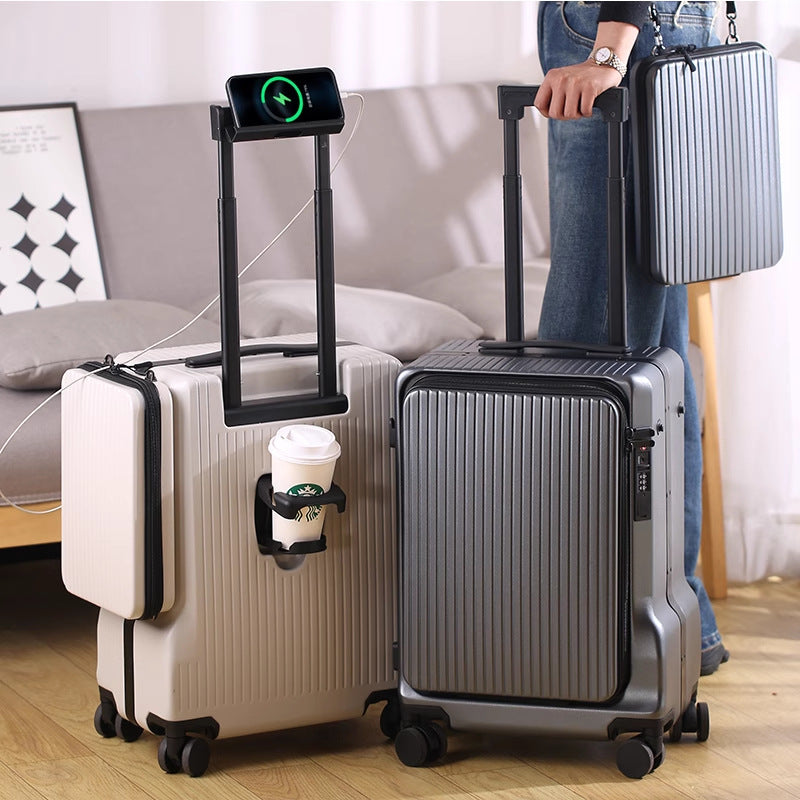 Multi-functional trolley case with side hanging bag Boarding luggage Universal wheel Business and leisure business travel high-end travel luggage