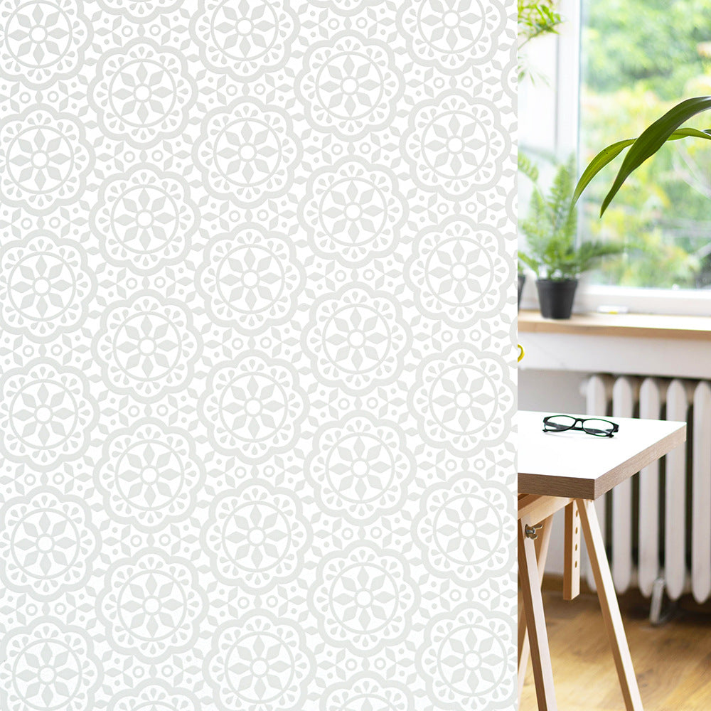 Cross-border colored glass privacy protection film glue-free electrostatic light transmission opaque bedroom office decoration glass film