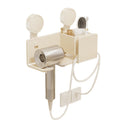 Bathroom suction cup hair dryer holder, toilet storage rack, wall-mounted lazy organizer, wall shelf