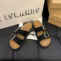Birkenstock shoes for women cross-border new arrivaloutwearthick sole birkenstock half slippers one-leg lazy soft bottom sandals for women export