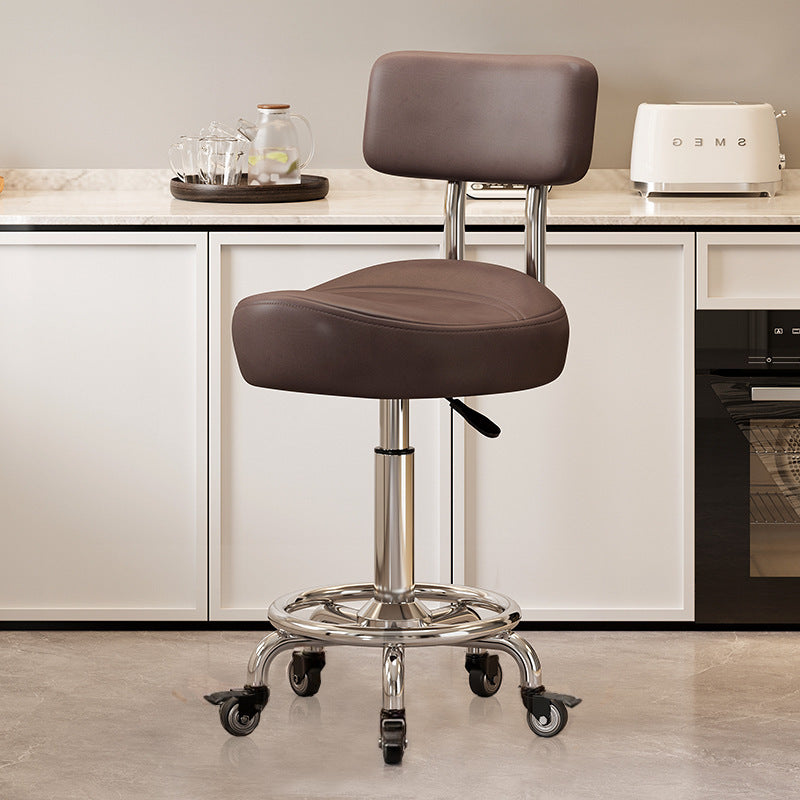 Saddle Chair Kitchen Cooking Chair Front Desk Cashier High Stool Universal Wheel Lifting Chair Beauty Barber Stool