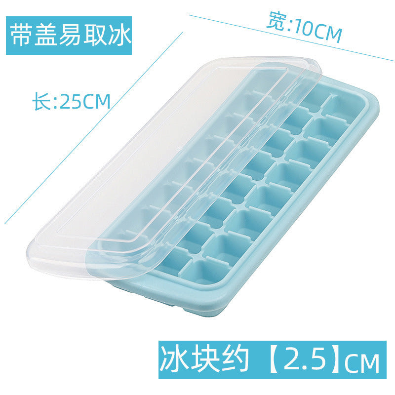 24 grids silicone ice tray ice cube ice making mold ice cube freezer frozen ice cube box making square ice box for home with lid