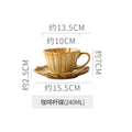 Coffee cup and saucer - kiln-change warm white