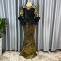 Plus size elegant sequin dress - slim fit, cinched waist, mid-sleeve - perfect for parties, performances, and hosting. cross-border sourcing, direct from the factory