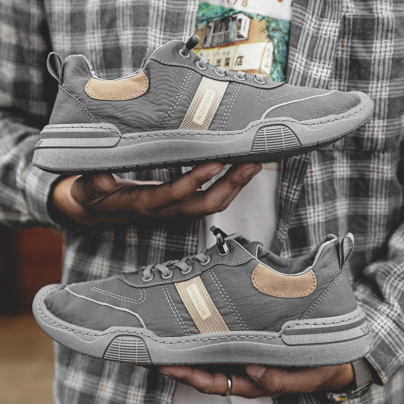 Men's spring breathable canvas shoes 2025 new men's cloth shoes korean style trendy versatile casual sneakers fashion shoes