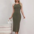 cross-border listing: new  women's original elegant versatile knitted slim-fit camisole dress