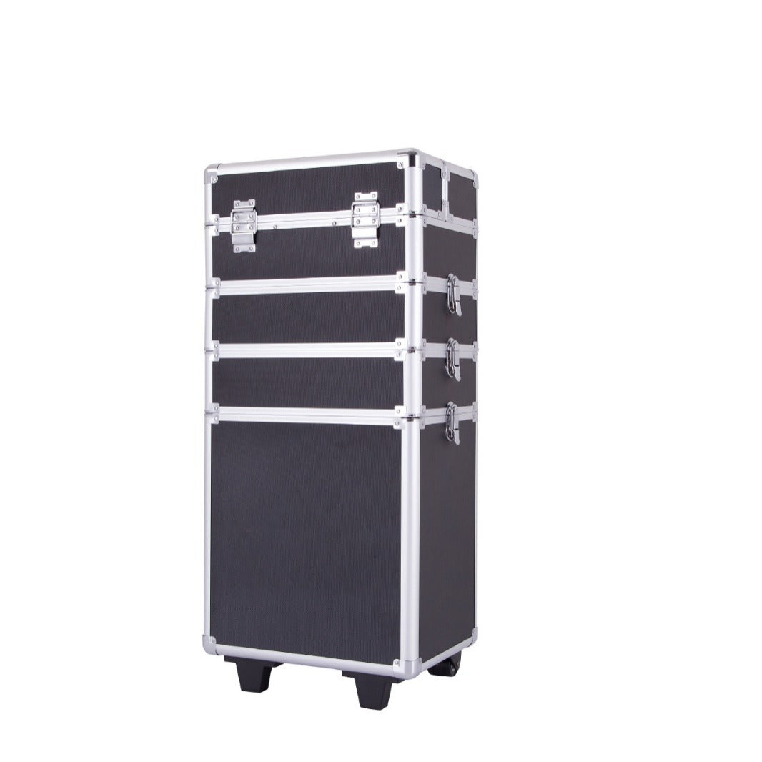 Haosen's popular trolley cosmetic case, large capacity, locked storage box, manicure beauty and makeup toolbox