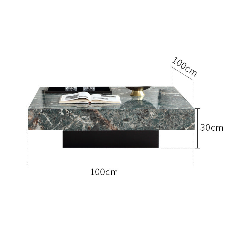 Italian slate coffee table small apartment living room casual tea table floor-standing designer square model designer coffee table