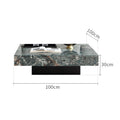 Italian slate coffee table small apartment living room casual tea table floor-standing designer square model designer coffee table