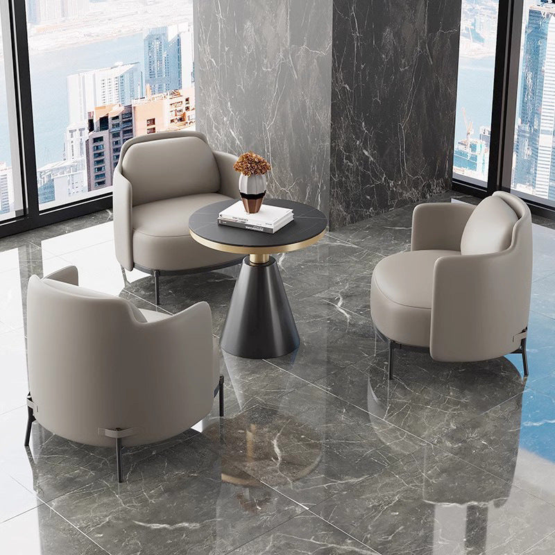 Business negotiation single sofa hotel lobby rest area sofa office light luxury reception sofa booth