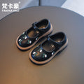 Custom girls' leather shoes - new spring/autumn  collection: little girl's floral flats, soft sole, chinese style princess shoes for toddlers and young children