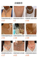 Square diamond necklace wholesale fashion cross-border sweater chain accessible luxuryclassy sense of small crowd multi-layered wearing chain clavicle chain for women