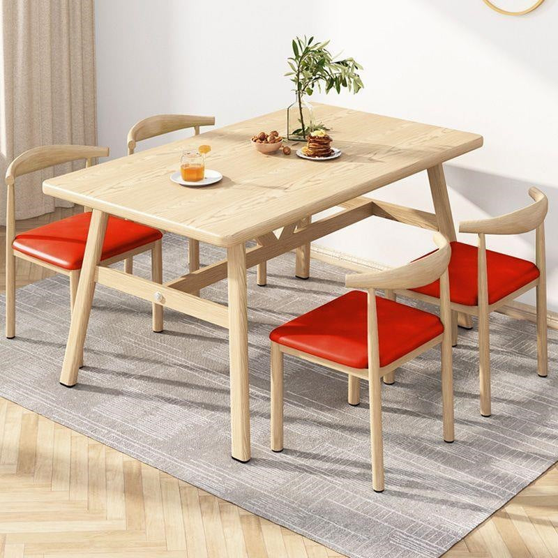 Dining table small apartment for home modern casual dining table and chairs commercial fast food restaurant table and chairs combination dining table rectangular table