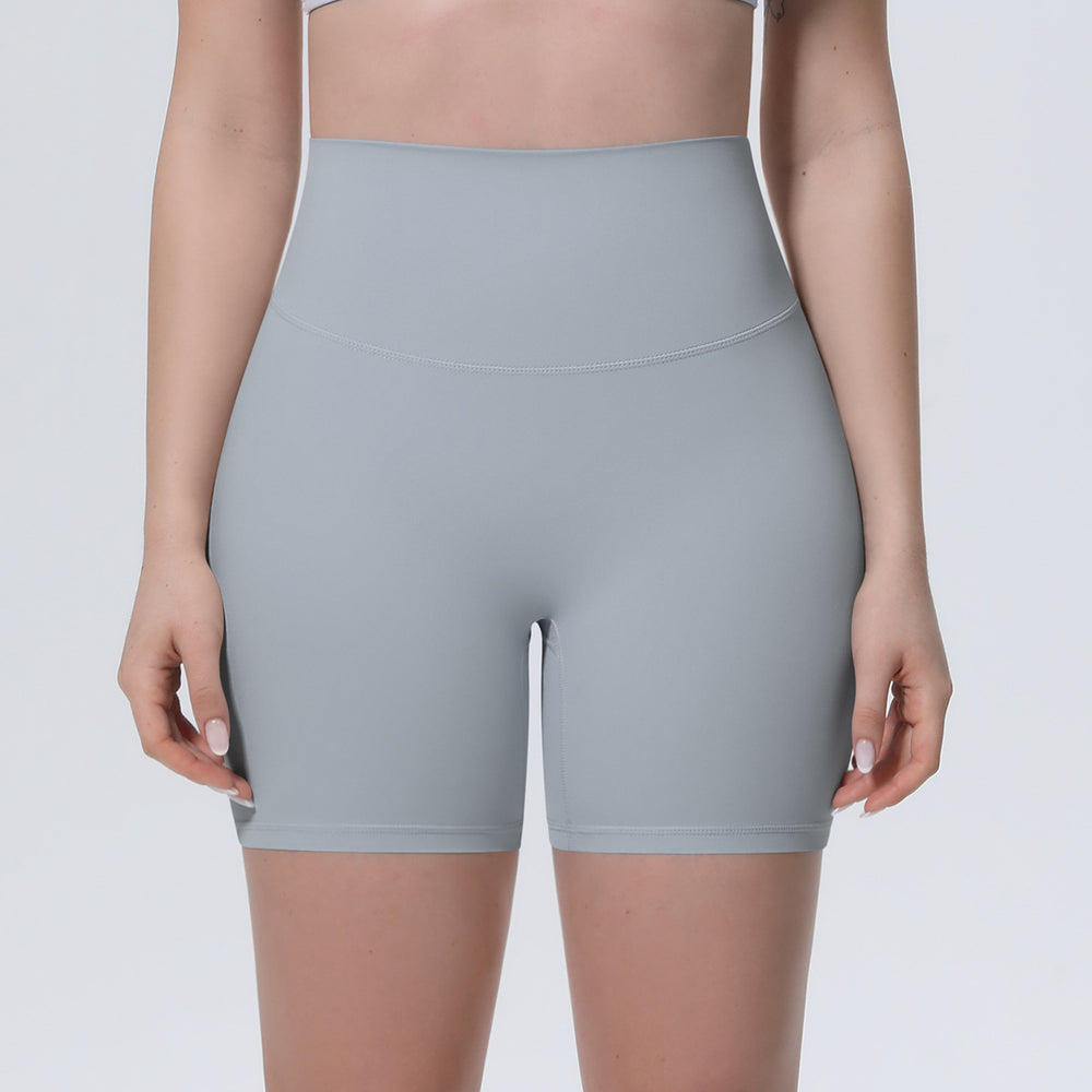 New arrival nude brushed quick-drying yoga pants women's high waist abdominal fitness shorts peach butt tight sports three-quarter pants