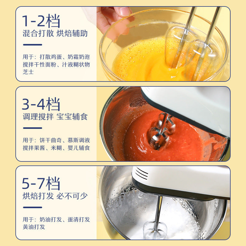 Handheld electric whisk - automatic cream & egg white beater for home baking - cake mixer - cross-border e-commerce