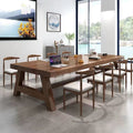 Office casual negotiation table living room table workbench solid wood large table rectangular bar table office table and chair combination