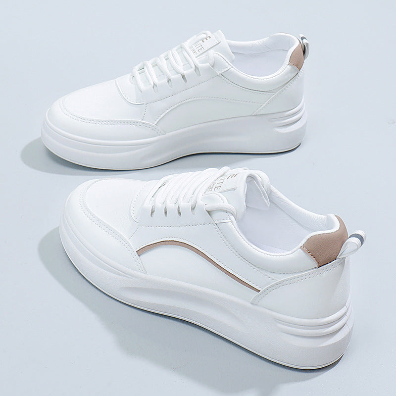 Spring autumnew arrivaldaily round toe flat heel white shoes female student casual shoes k-style breathable female sports sneakers female