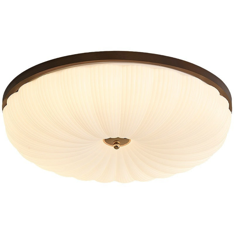 Bedroom light Ceiling light Log color imitation crystal retro American room light Full spectrum eye protection Master bedroom solid wood lighting