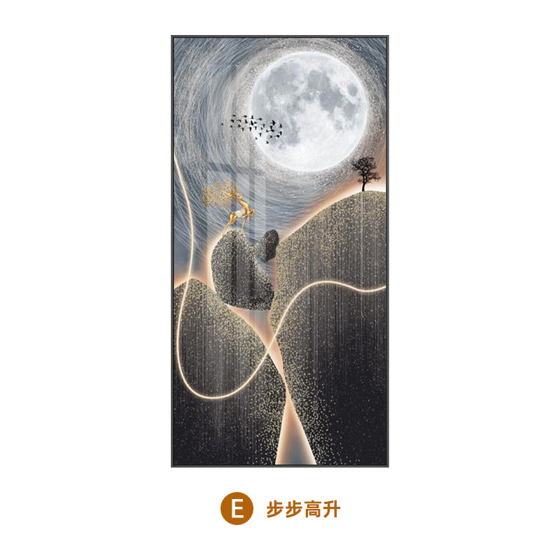 Large size can be flipped meter box decorative painting into the door, the entrance comes and goes, modern simple vertical wall painting