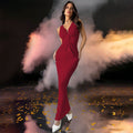 summer  fashion sexy deep v sleeveless backless evening gown fashion dress for women (us/eu)