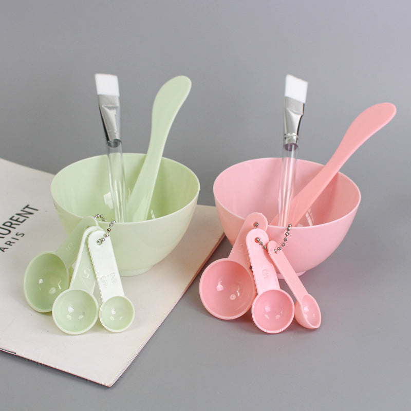 Zhiwei 6-piece suit bowl large beauty mask tool bowl stick brush spoon suit plastic mask bowl mask brush
