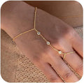 New amazon cross-border fashion niche style women's gold finger chain