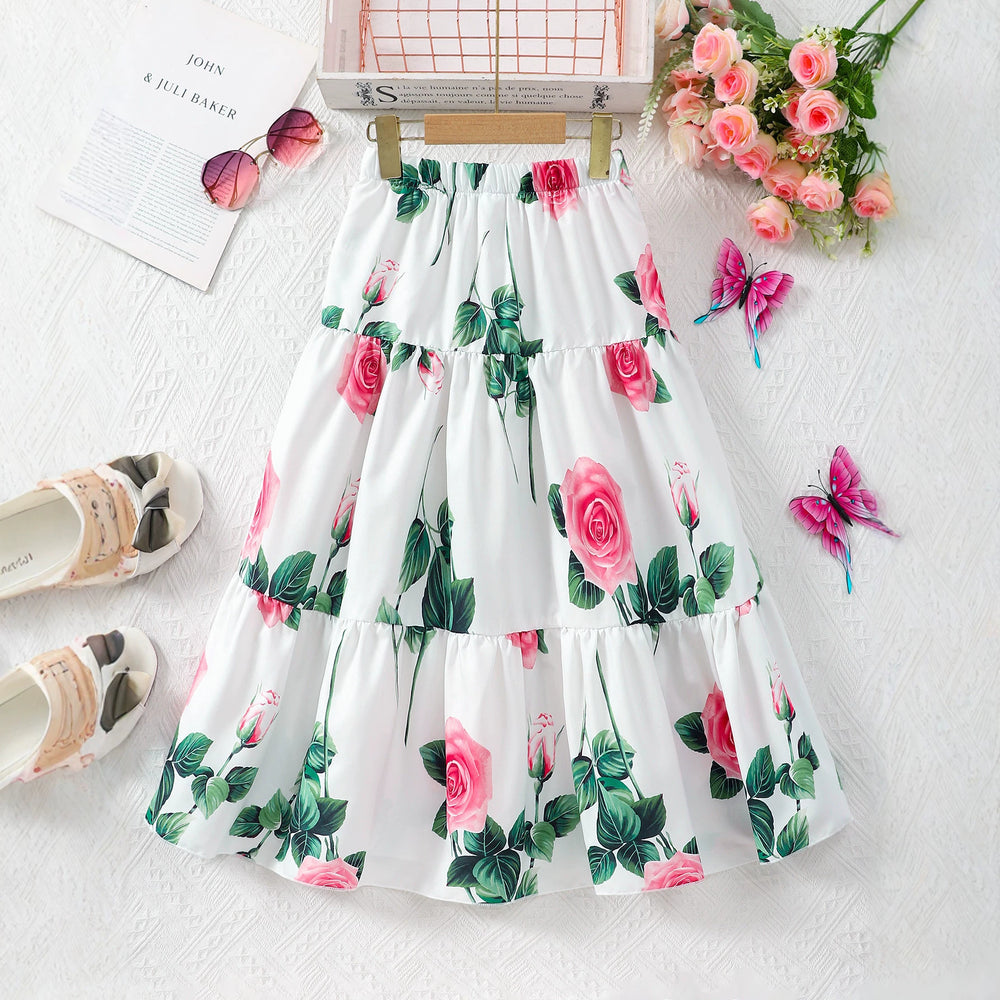 Children's floral print skirt