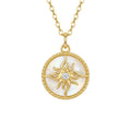 popular copper inlaid zirconium white shell geometric necklace for women accessible luxuryniche stylefashioneasiest for match non-fading clavicle chain jewelry