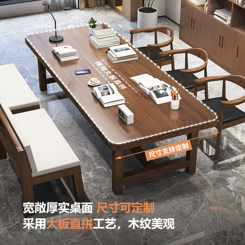 All solid wood desk for home, living room, large board table, office, casual conference table, study desk