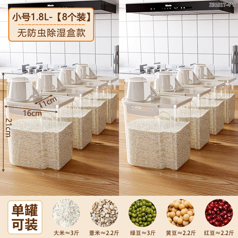 Grain storage box food grade for home kitchen noodles flour beans rice bucket food grade sealed storage