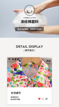 girl floral dresssummer monet oil painting style puff sleeve casual western style kids lapel long skirt