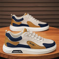 Men's summer new leather sneakers breathable athletic casual shoes youth trendy korean style versatile men's white shoes