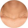 Amazon cross-border jewelry women's fashion simple rhinestone necklace ins style versatile zircon clavicle chain in stock