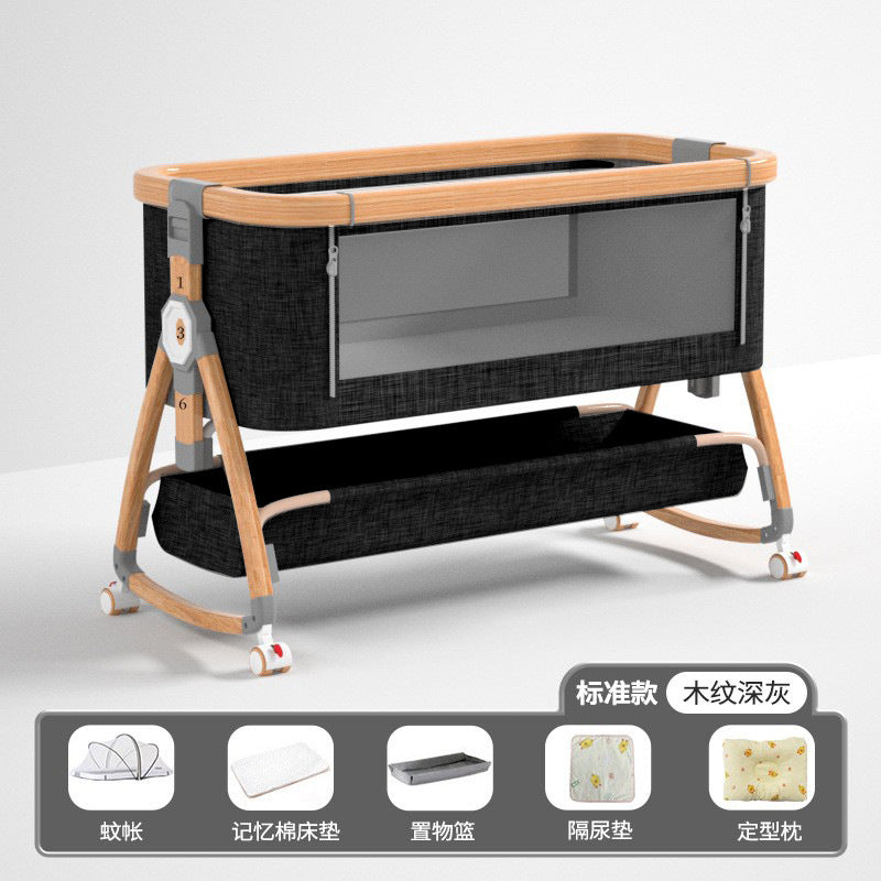 Aluminum alloy baby crib - portable, foldable, multi-functional bassinet - newborn splice bed