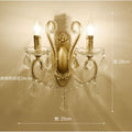 American bedside bedroom wall lamp french living room study aisle staircase high-end crystal lamp