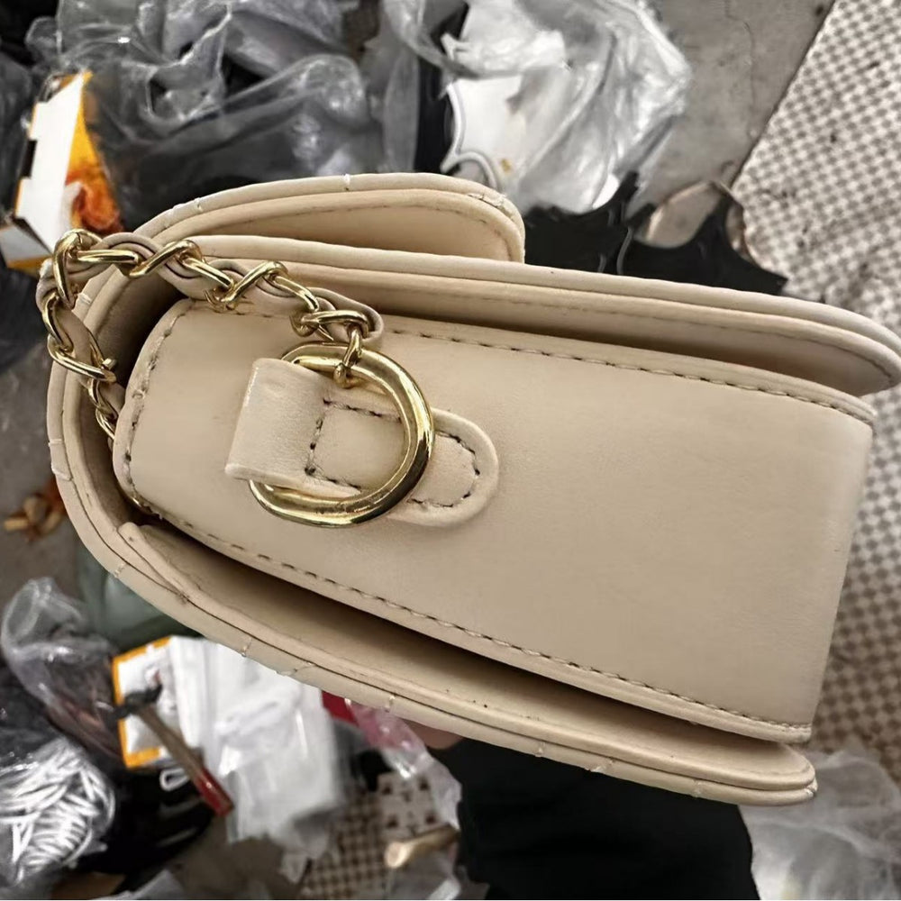 Xiaoxiangfeng rhombus chain bag for women 2025new arrivaltrendy embroidered thread small square bag work clothingeasiest for match shoulder crossbody bag