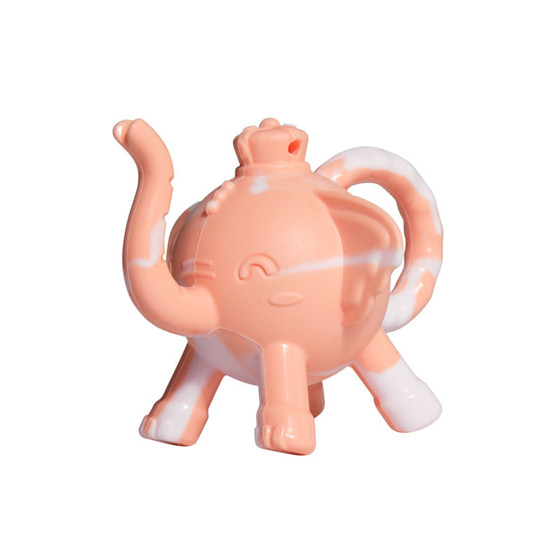 Factory new baby bell silicone toothpaste bag elephant food grade silicone toy baby teething toy