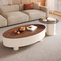 French cream style coffee table light luxury normcore living room slate coffee table modern small apartment storage scandinavian round combination