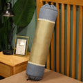 Linen mat long pillow summer cylindrical long pillow summer candy pillow bedside cushion leg pillow detachable