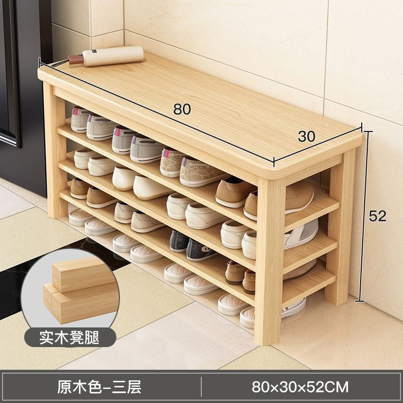 Solid wood leg shoe changing stool for home door can sit storage scandinaviancasual shoe stool small apartment entrance stool