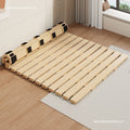Foldable lumbar support hard bed board - breathable soft mattress topper for hard beds - spine support solid wood slatted frame hard board