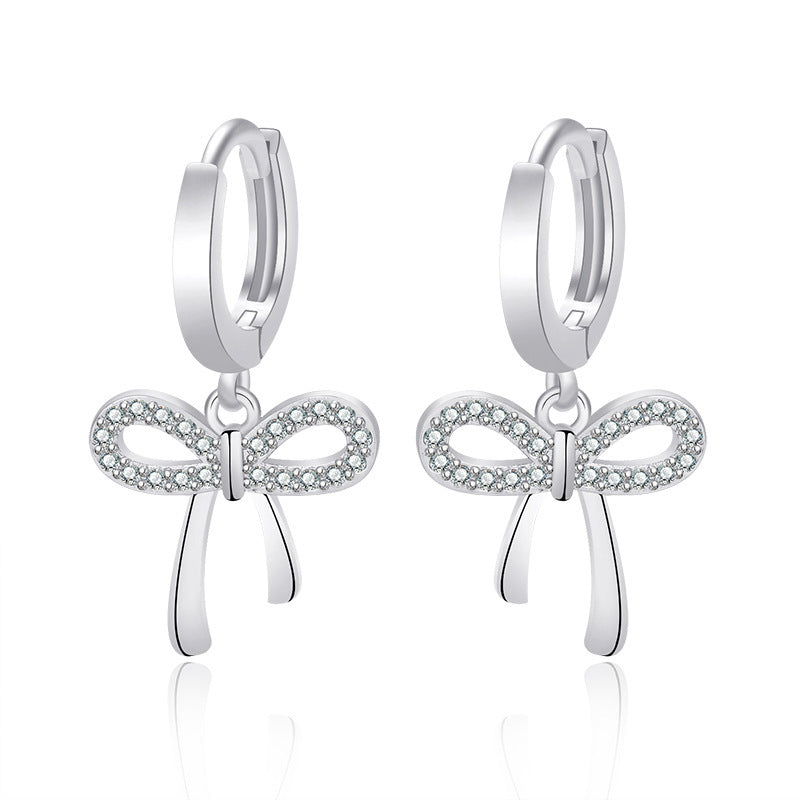 Export beautiful bows pendant earrings stylish ring earrings trendy new products for girls party holiday gifts